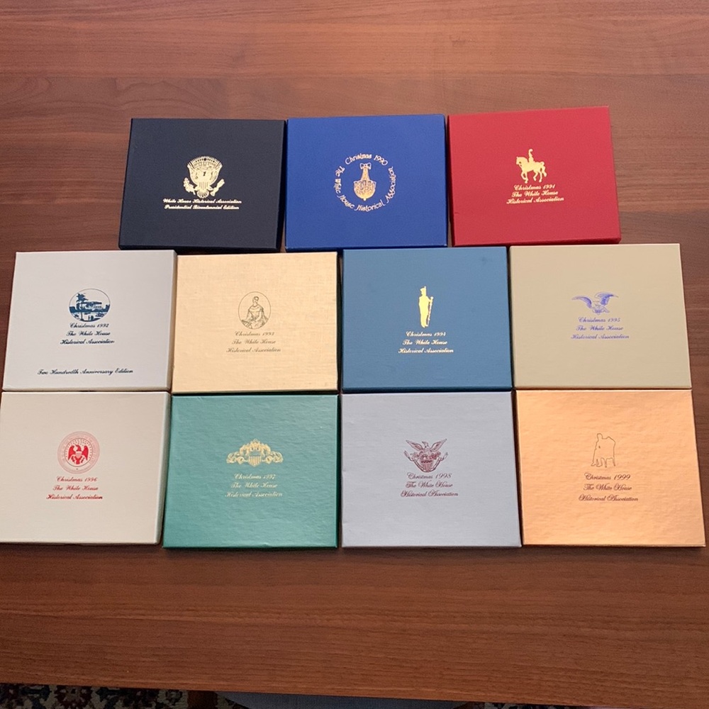 Official White House Ornaments 1989-1999